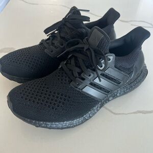 adidas Triple Black Knit Running Shoes